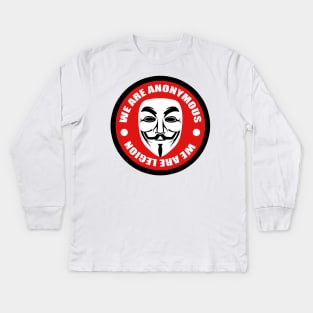 Anonymous - we are legion Kids Long Sleeve T-Shirt